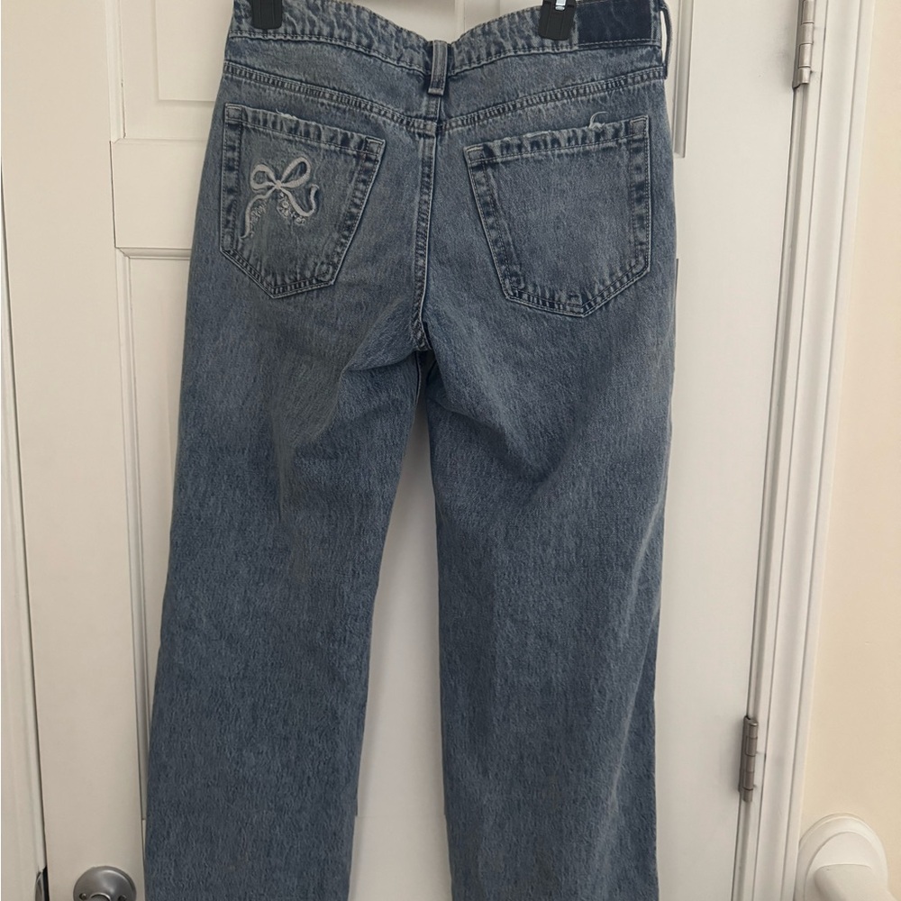 Hollister Blue Low-Rise Baggy Jeans